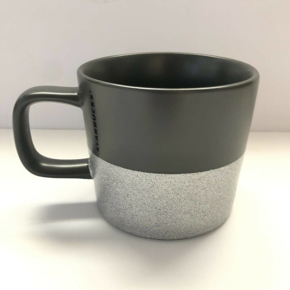 Starbucks 2018 Holiday 12 Oz Black Silver Mug